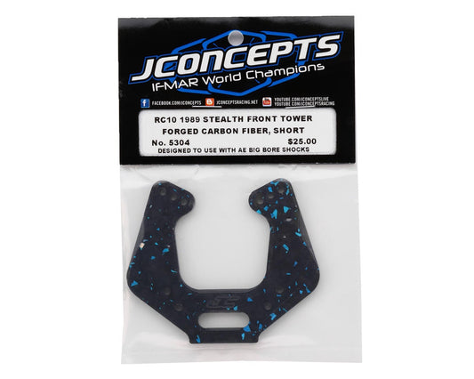 RC10 '89 Masami Stealth Forged Carbon Front Shock Tower (Blue) (Short), JCO-5304