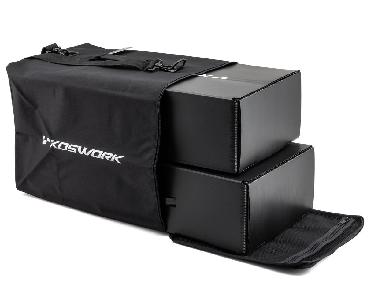Koswork 1/10 Smart Dual Car Carrying Bag (w/2 Carrying Cases) (495×305×345mm), KOS32155CASE