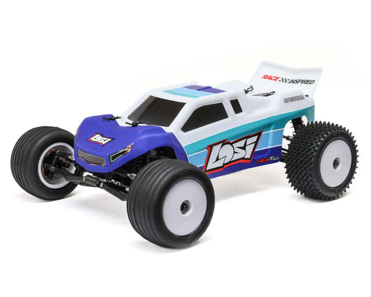 Losi Mini-T 2.0 V2 1/18 RTR 2WD Brushless Stadium Truck (Blue) w/2.4GHz Radio, Battery & Charger