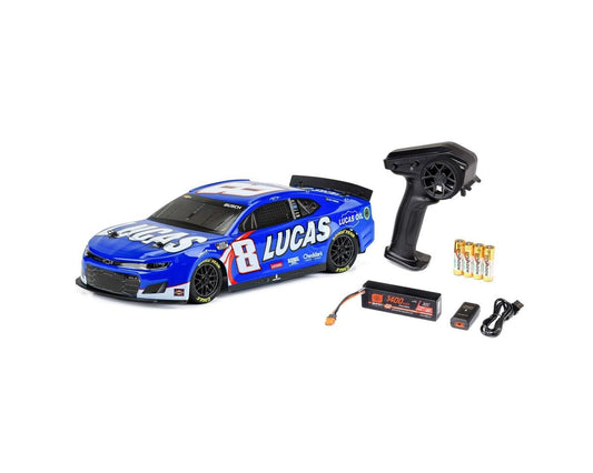 Team Losi 1/12 NASCAR AWD RTR Race Car w/Kyle Busch #8 Lucas 2024 Chevy Camaro Body & 2.4GHz Radio
