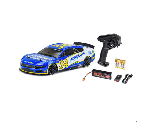 Team Losi 1/12 NASCAR AWD RTR Race Car w/Michael McDowell #34 Horizon Hobby 2024 Ford Mustang Body & 2.4GHz Radio