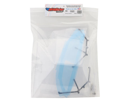 McAllister Racing Dagger SC Modified Oval Body (Clear), MCA-800