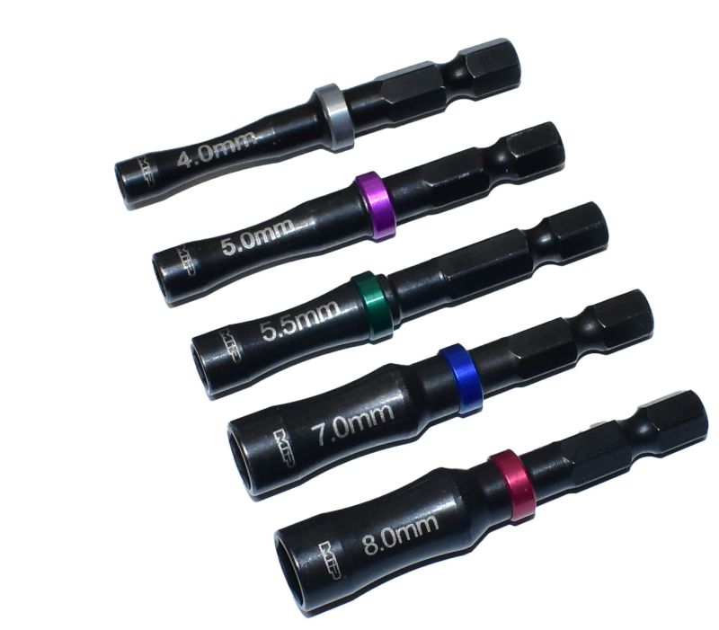 MIP Nut Driver Speed Tip 4.0mm, 5.0mm, 5.5mm, 7.0mm & 8.0mm, MIP-9615