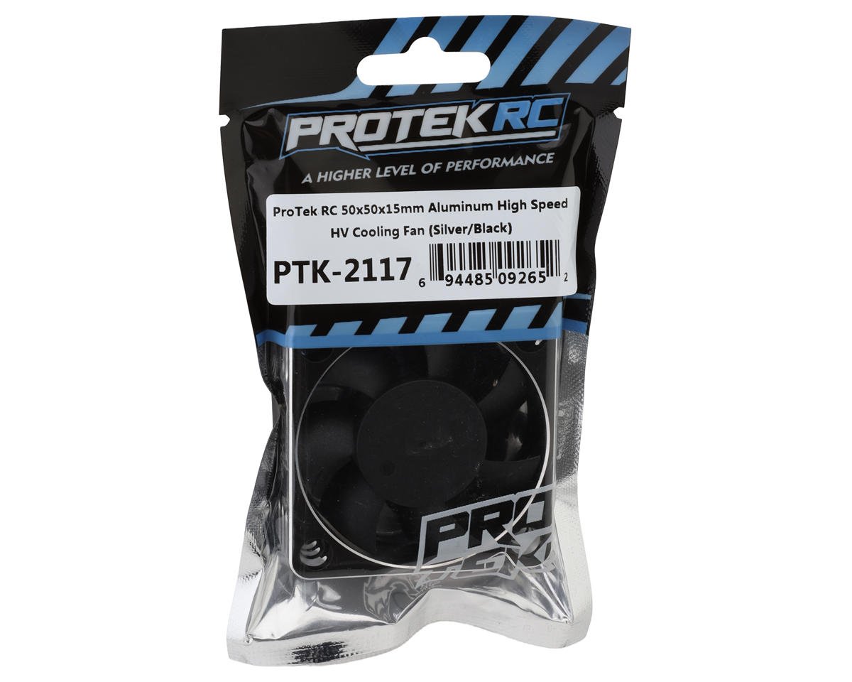 ProTek RC 50x50x15mm Aluminum High Speed HV Cooling Fan (Silver/Black), PTK-2117