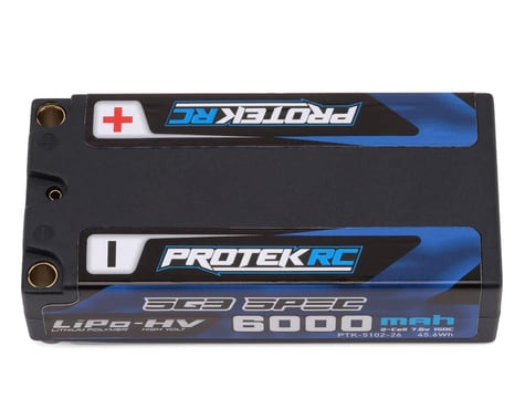 2S 150C Low IR SG3 HV Shorty LiPo Battery (7.6V/6000mAh) w/5mm Connectors (ROAR Approved), PTK-5102-26