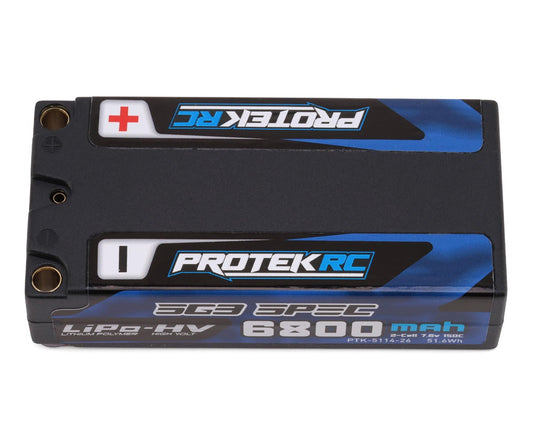 2S 150C Low IR SG3 HV Shorty LiPo Battery (7.6V/6800mAh) w/5mm Connectors (ROAR Approved), PTK-5114-26