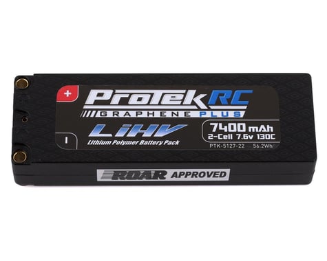 ProTek RC 2S 130C Low IR Si-Graphene + HV LiPo Battery (7.6V/7400mAh) w/5mm Connectors (ROAR Approved) PTK-5127-22