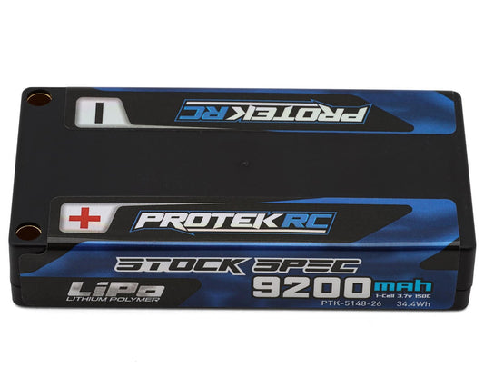 ProTek RC 1S 150C Low IR Si-Graphene "Stock Spec" Shorty LiPo Battery (3.7v/9200mah) (ROAR Pending),  PTK-5148-26
