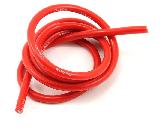 ProTek RC Silicone Hookup Wire (Red) (1 Meter) (10AWG), PTK-5610
