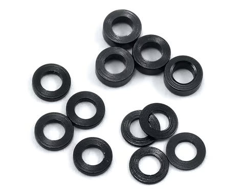 ProTek RC Aluminum Ball Stud Washer Set (12) (0.5mm, 1.0mm & 2.0mm), PTK-8370