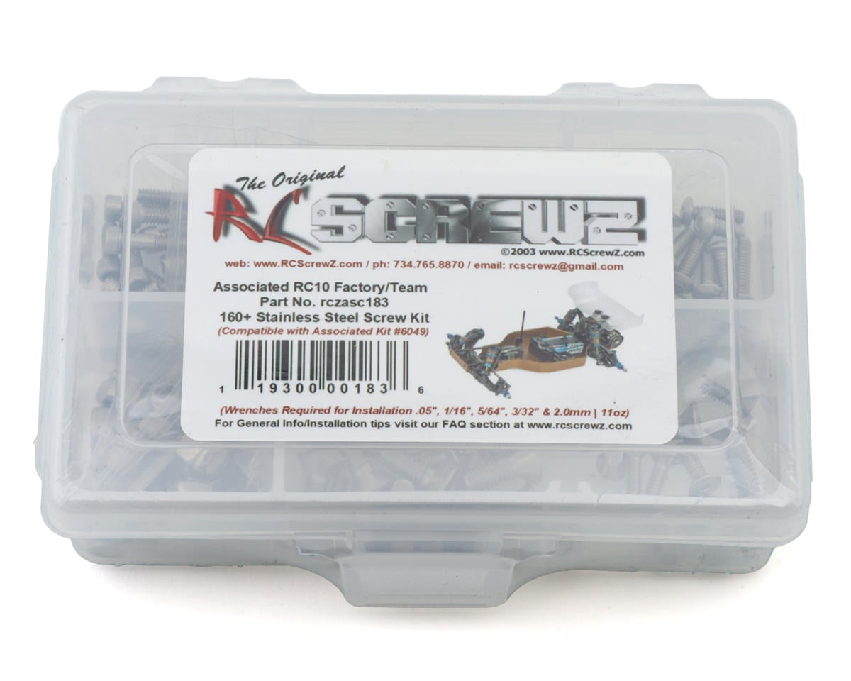 Team Associated RC10 Factory Team Stainless Steel Screw Kit, RCZASC183