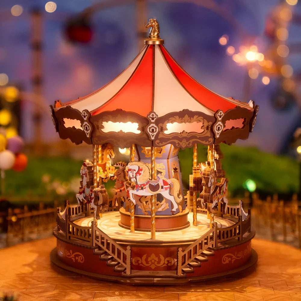 Rolife Classic Carousel DIY Music Box 3D Puzzle, ROEAMC01