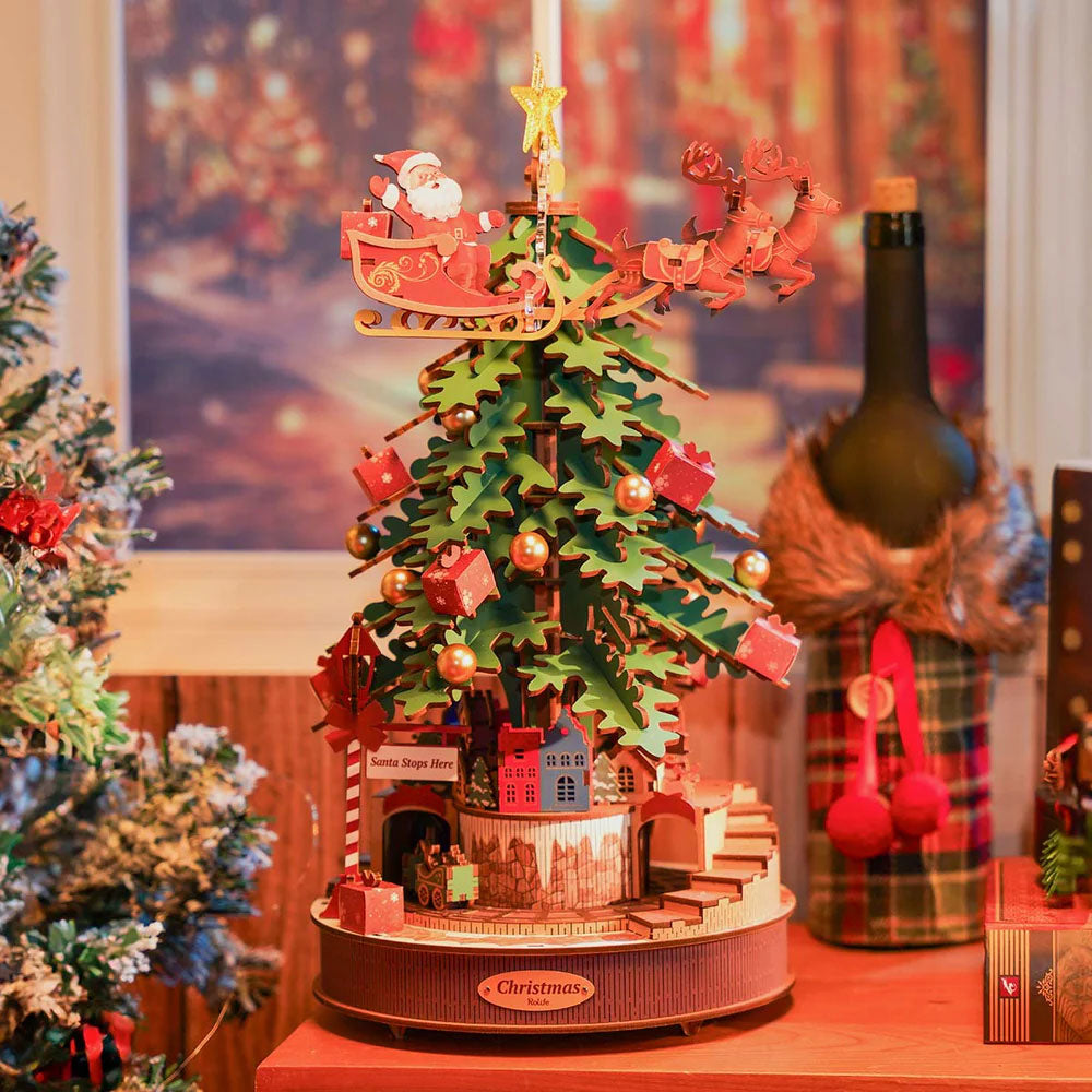 Rolife Christmas Melody Tree DIY Music Box 3D Puzzle, ROEAMS01