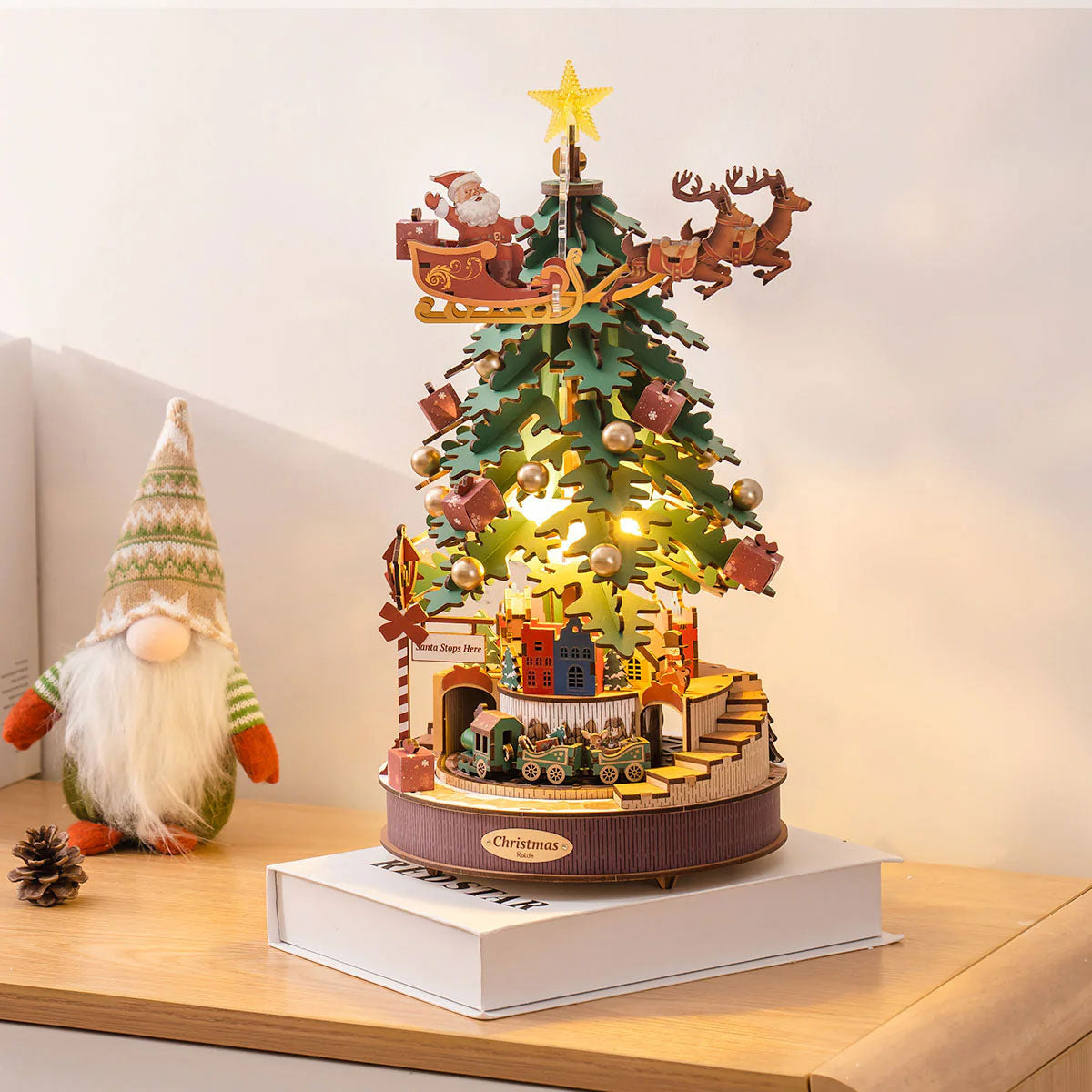 Rolife Christmas Melody Tree DIY Music Box 3D Puzzle, ROEAMS01