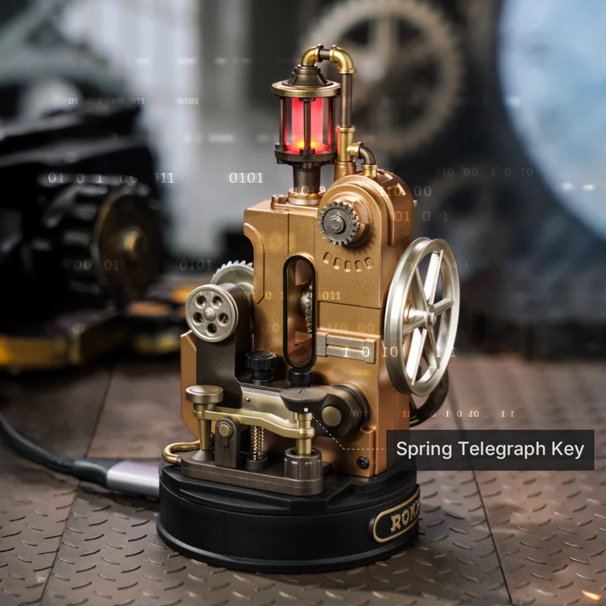 ROKR Morse Telegraph Mechanical 3D Puzzle, ROECGM02