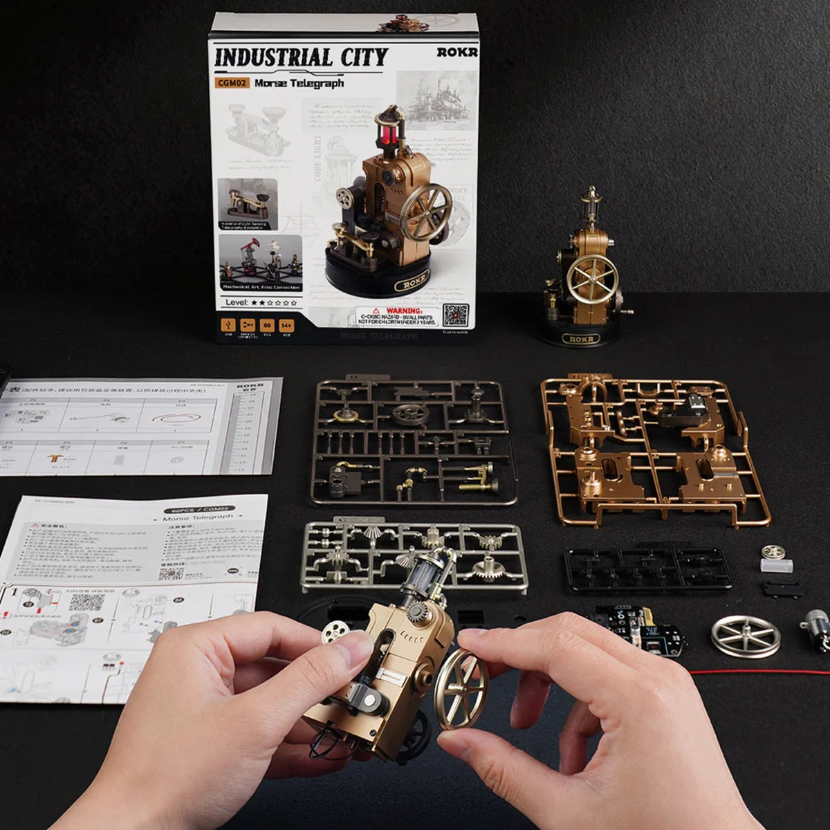 ROKR Morse Telegraph Mechanical 3D Puzzle, ROECGM02