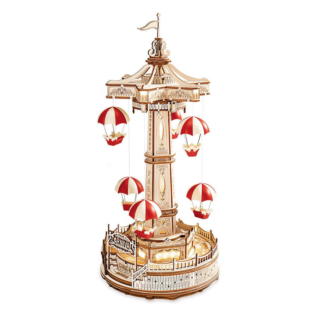 Rokr Parachute Tower DIY Music Box 3D Puzzle, ROEEA01