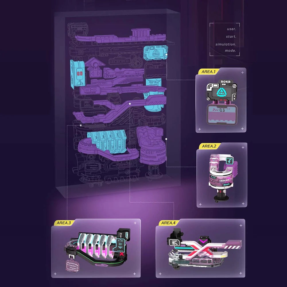 ROKR The Future City Marble Run Mechanical 3D Marble Run, ROEMR02S