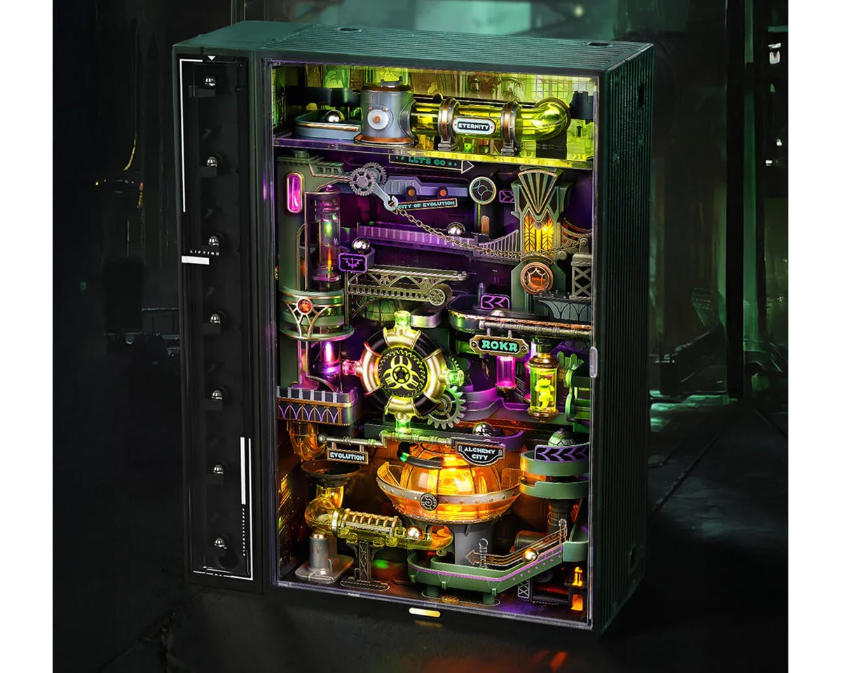 ROKR Alchemy City with Automatic Ascent Mechanical 3D Marble Run, ROEMR04S