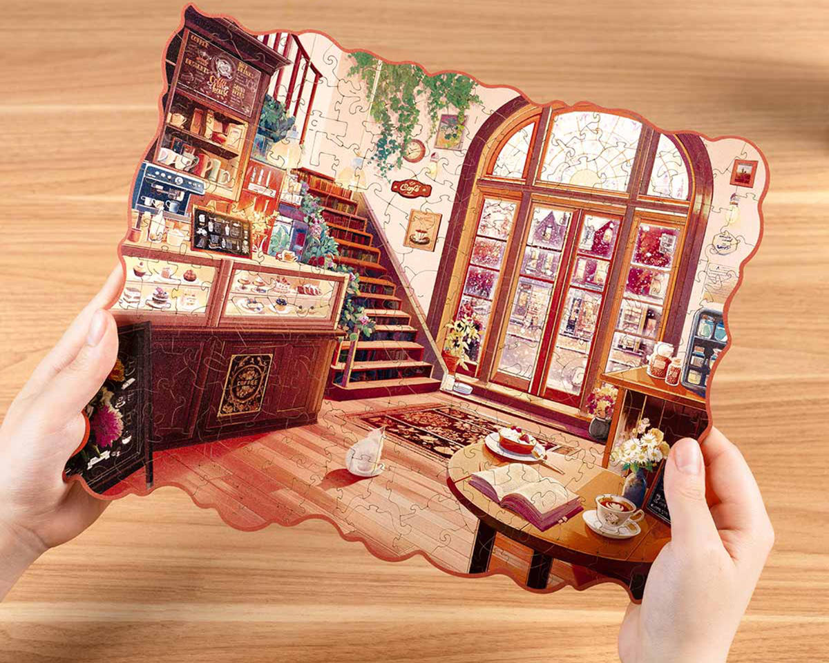 Robotime ROKR Rowood Cozy Winter Cafe Wooden, ROETA006