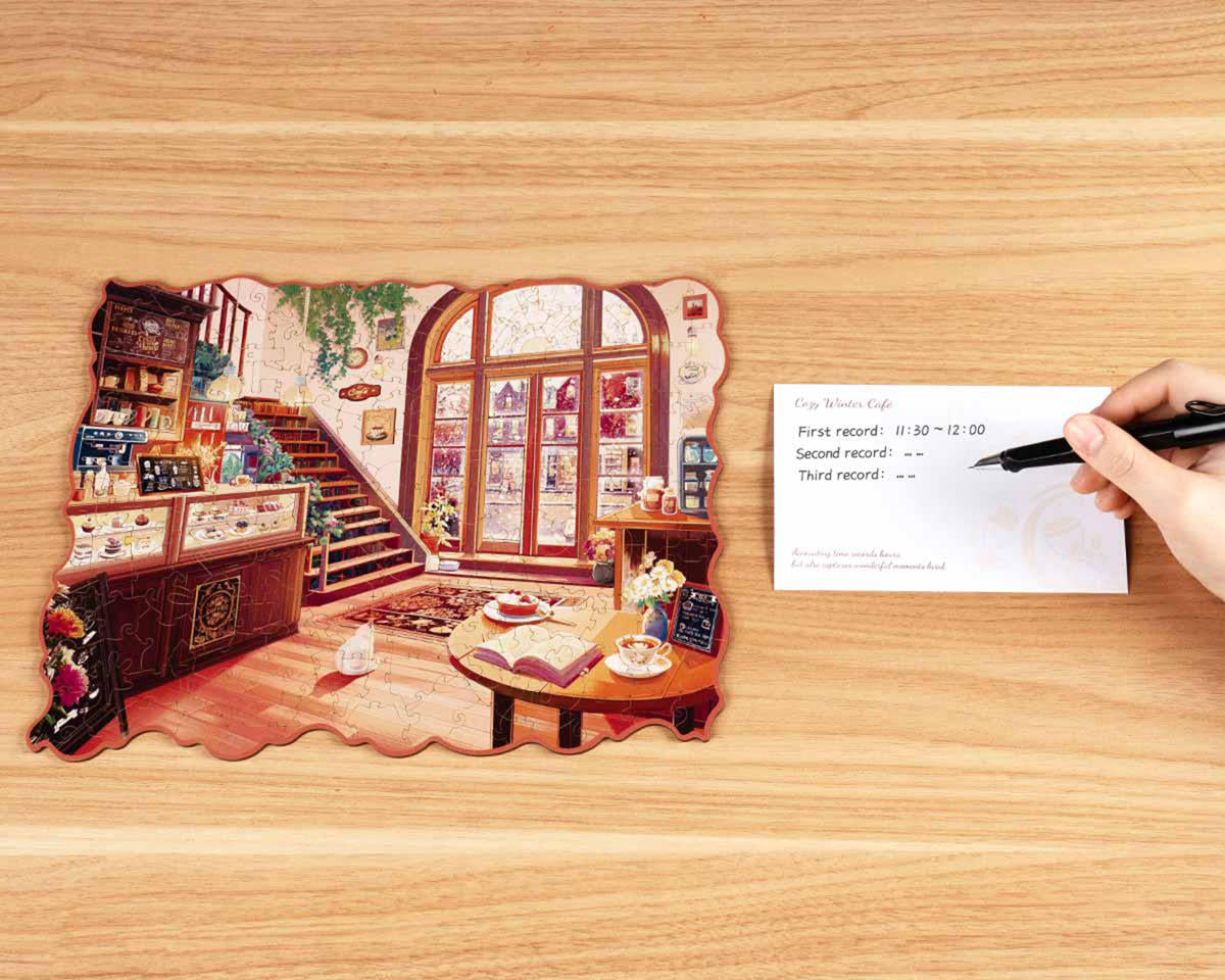 Robotime ROKR Rowood Cozy Winter Cafe Wooden, ROETA006