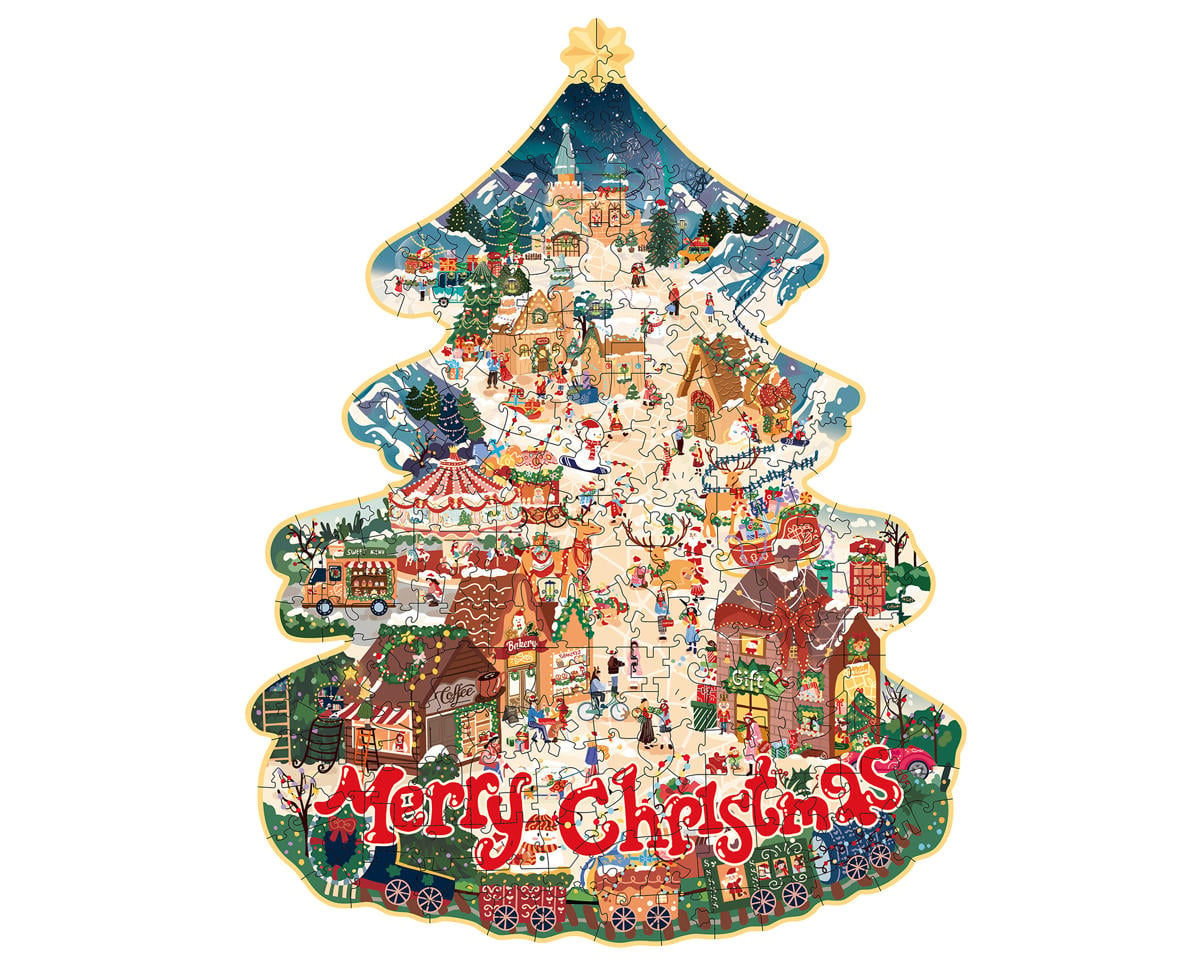 Robotime Rowood Christmas Town Wooden Jigsaw Puzzle, ROETA007