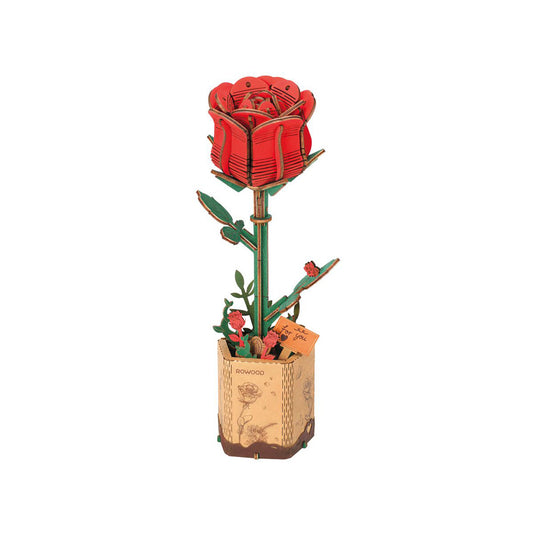 Rowood Red Rose DIY 3D Wooden Model Kit, ROETW042