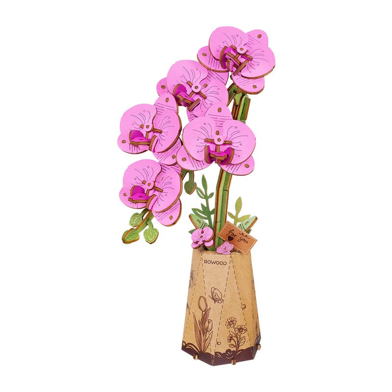 Rowood Purple Moth Orchid DIY 3D Wooden Model Kit, ROETW091