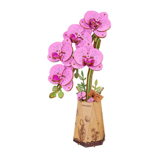 Rowood Purple Moth Orchid DIY 3D Wooden Model Kit, ROETW091