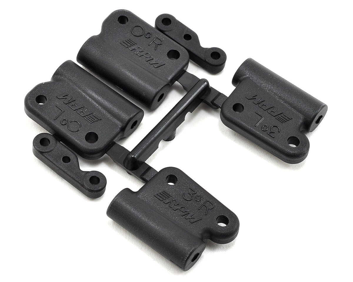 RPM 0° & 3° Hybrid Gearbox Rear Mount Set for Traxxas 2WD Chassis (Black), RPM-73642