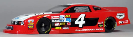 McAllister Racing ASA Style Mustang Latemodel Body Oval w/Decals, MCA-272
