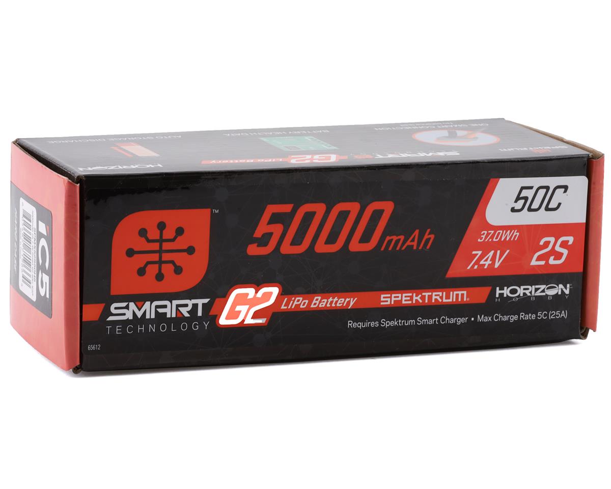 Spektrum RC 2S Smart LiPo 50C Hard Case Battery Pack (7.4V/5000mAh) w/IC5 Connector, SPMX52S50H5
