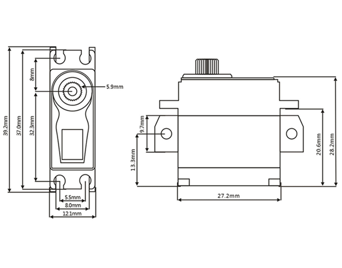 SRT RC MIN6 Mini HV Coreless Digital Servo, SRTMIN6