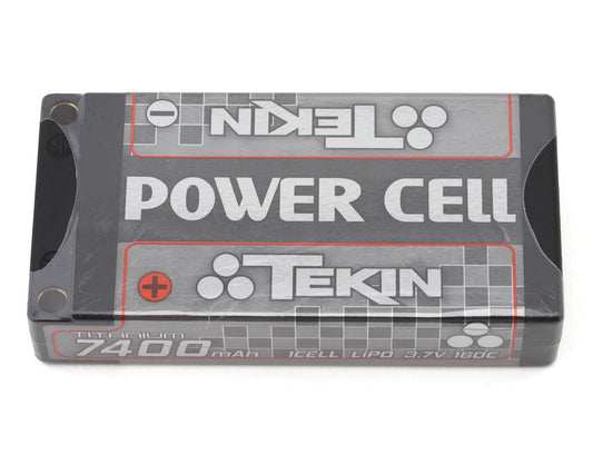 Tekin Titanium Power Cell 1S Shorty LiPo Battery 160C (3.7V/7400mAh) w/5mm Bullets, TEKTT1650