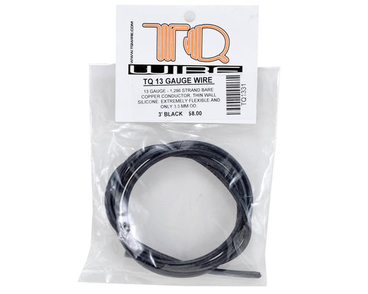 TQ Wire Silicone Wire (Black) (3') (13AWG) TQ-1331