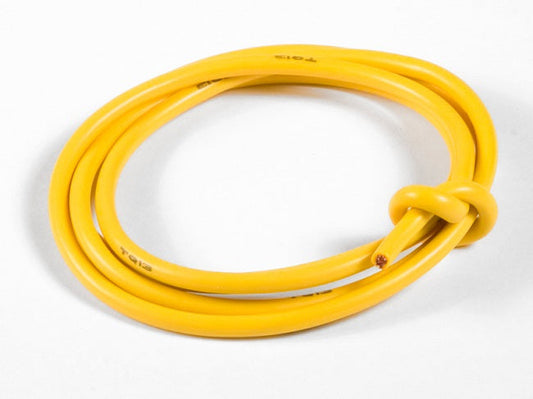 TQ Wire 13 Gauge Super Flexible Wire- Yellow 3'