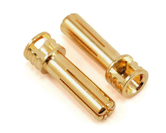 TQ 5mm "Flat Top" Male Bullet Connector (Gold) (2), TQ-2508