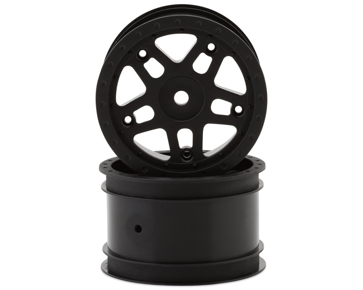Whitz Racing 1/10 Whiplash Rear 2.2" Sprint Car BLACK WHEELS ONLY, 12mm Hex (2), WRP-WL-REAR