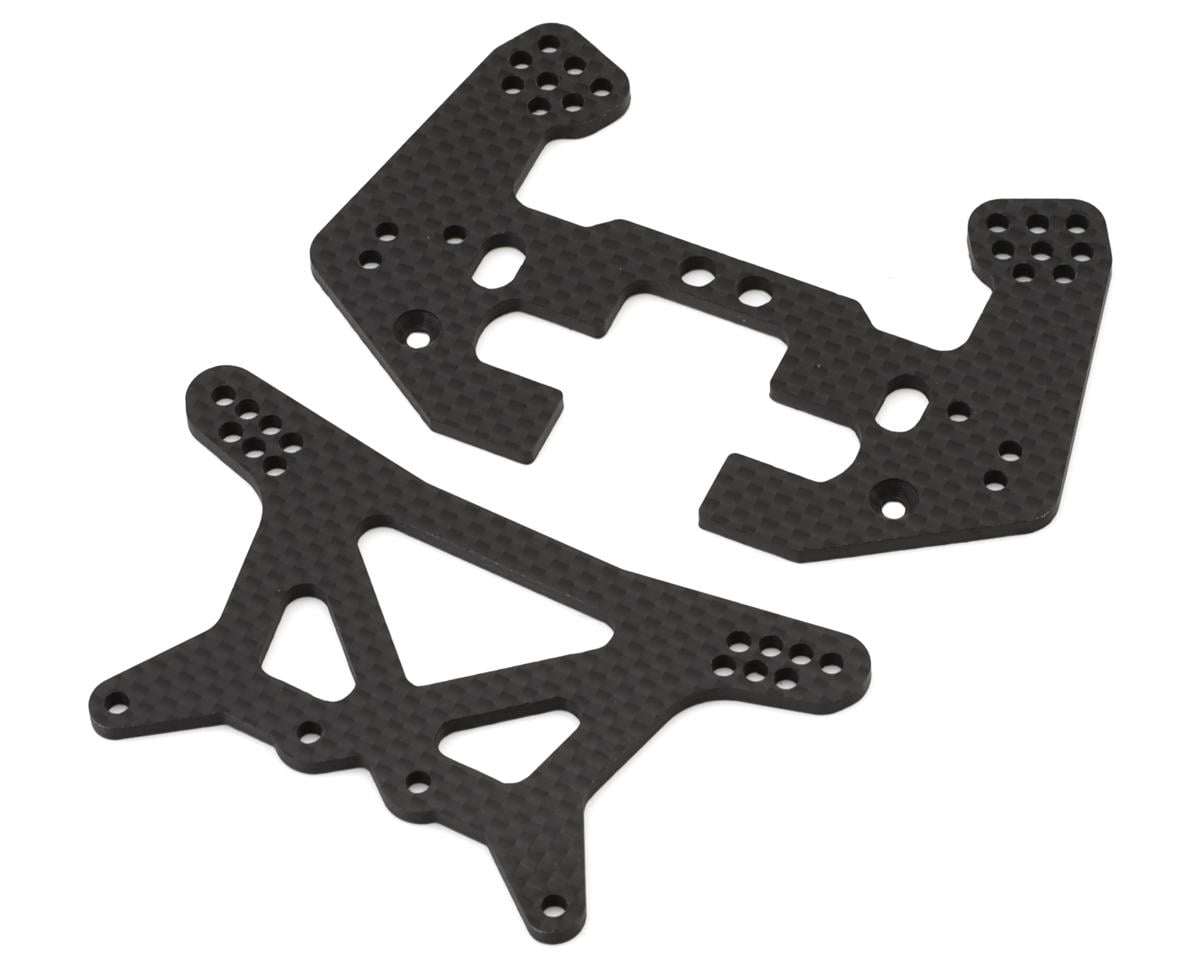 RC10 4WD Carbon Fiber Shock Towers Set, TARC-025BK