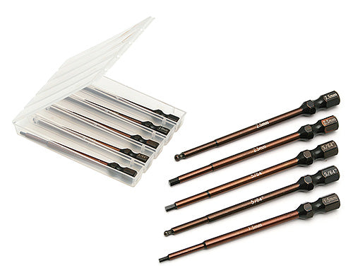 FT 5-pc Metric Hex Bit Set, 1/4 in Driver ASC-1674