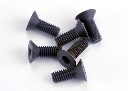 Screws, 3x8mm countersunk machine (6) (hex drive) TRA-2550