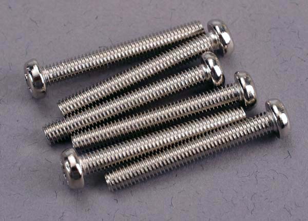 Screws, 3x23mm roundhead machine (6) TRA-2567