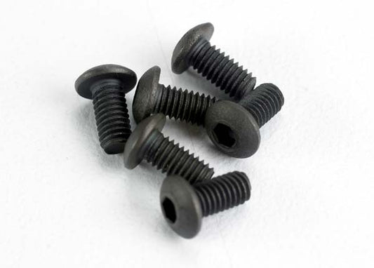 Screws, 3x6mm button-head machine (hex drive) (6) TRA-2575