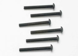 Screws, 3x25mm button-head machine (hex drive) (6) TRA-2581