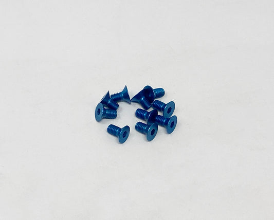 M3 x 6mm Flat Head Socket Screws (Aluminum) Set of 10