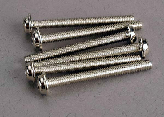 Screws, 3x30mm washerhead machine (6) TRA-3196