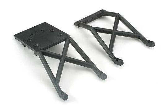 Skid plates, front & rear (black) TRA-3623