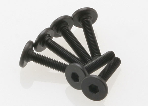 Screws, 3x15mm flat-head machine (hex drive) (6) TRA-3139