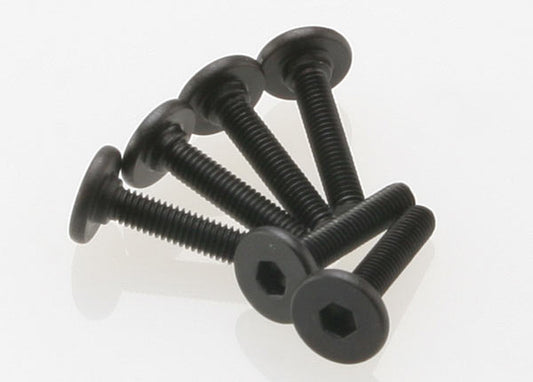 Screws, 3x15mm flat-head machine (hex drive) (6) TRA-3139