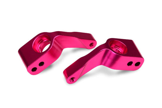 Stub axle carriers, Rustler / Stampede / Bandit (2), 6061-T6 aluminum 5x11mm ball bearings (4)